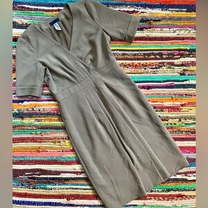 J. Crew ~ Beige v-neck suiting dress